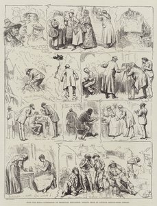 王立技術教育委員会により、海外のアーティストのスケッチブックからのスクラップ 作： Harry Furniss